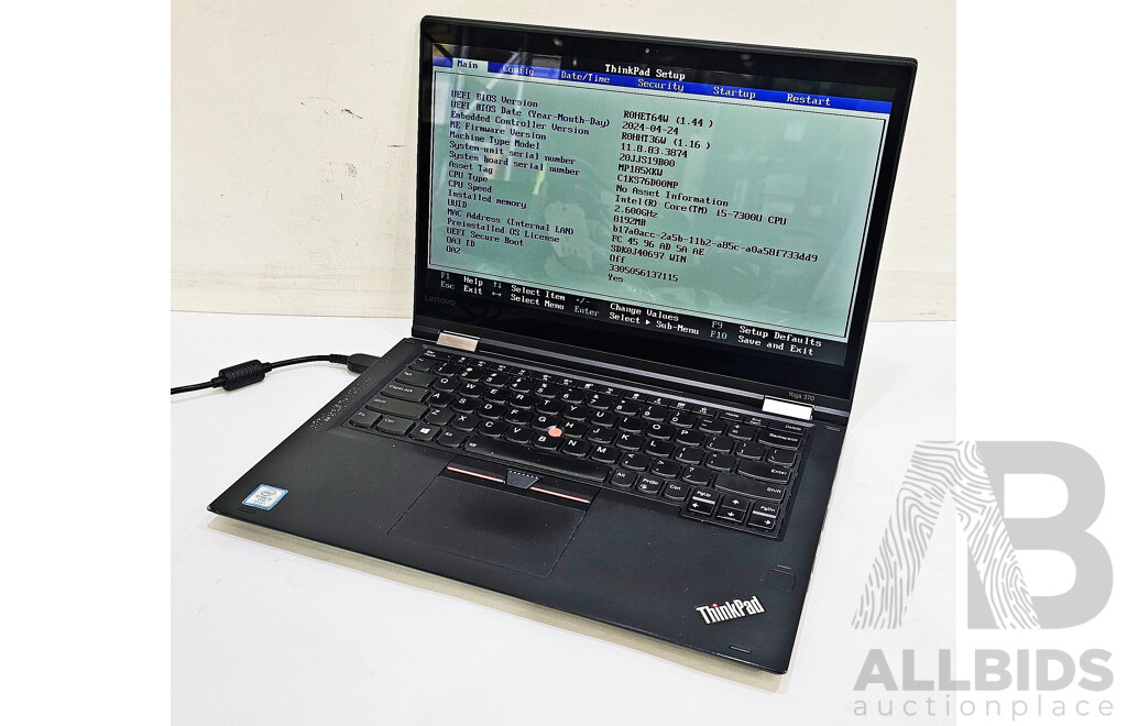 Lenovo Thinkpad 370 Yoga Intel Core I5 (7300U) 2.60GHz-3.50GHz 2-Core CPU 13.3-Inch 2 in 1 Laptop