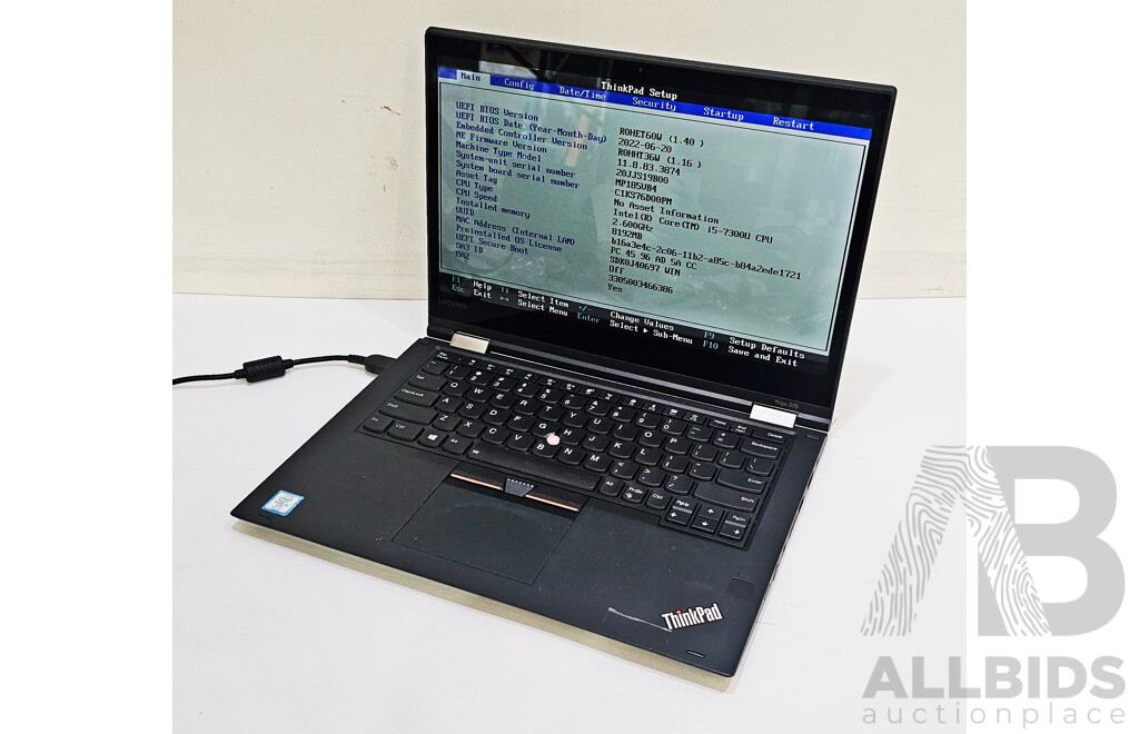 Lenovo Thinkpad 370 Yoga Intel Core I5 (7300U) 2.60GHz-3.50GHz 2-Core CPU 13.3-Inch 2 in 1 Laptop