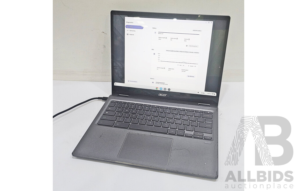 Acer (CP713-3w-31GL) Spin 713 11th Gen Intel Core I3 (1115G4) 1.70GHz-4.10GHz 2-Core CPU 13.5-Inch Chromebook W/ Power Supply