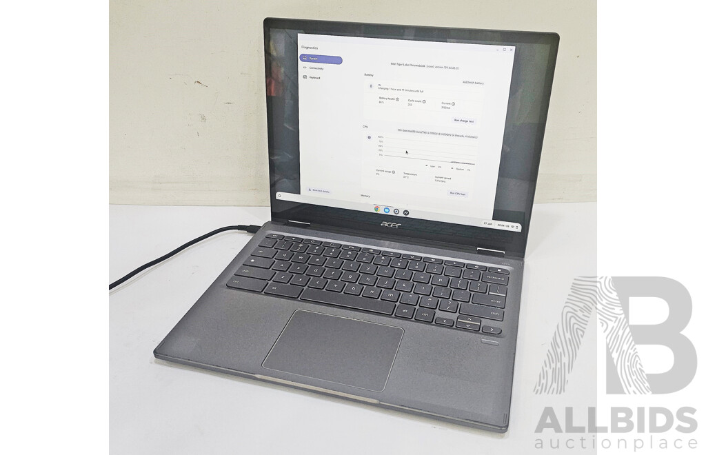 Acer (CP713-3w-31GL) Spin 713 11th Gen Intel Core I3 (1115G4) 1.70GHz-4.10GHz 2-Core CPU 13.5-Inch Chromebook W/ Power Supply