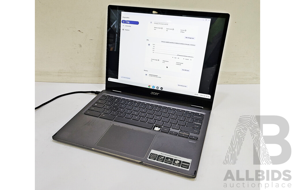 Acer (CP713-3w-31GL) Spin 713 11th Gen Intel Core I3 (1115G4) 1.70GHz-4.10GHz 2-Core CPU 13.5-Inch Chromebook