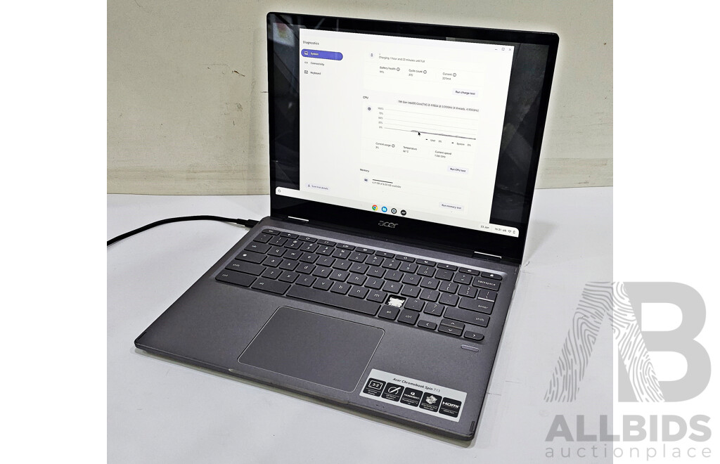 Acer (CP713-3w-31GL) Spin 713 11th Gen Intel Core I3 (1115G4) 1.70GHz-4.10GHz 2-Core CPU 13.5-Inch Chromebook