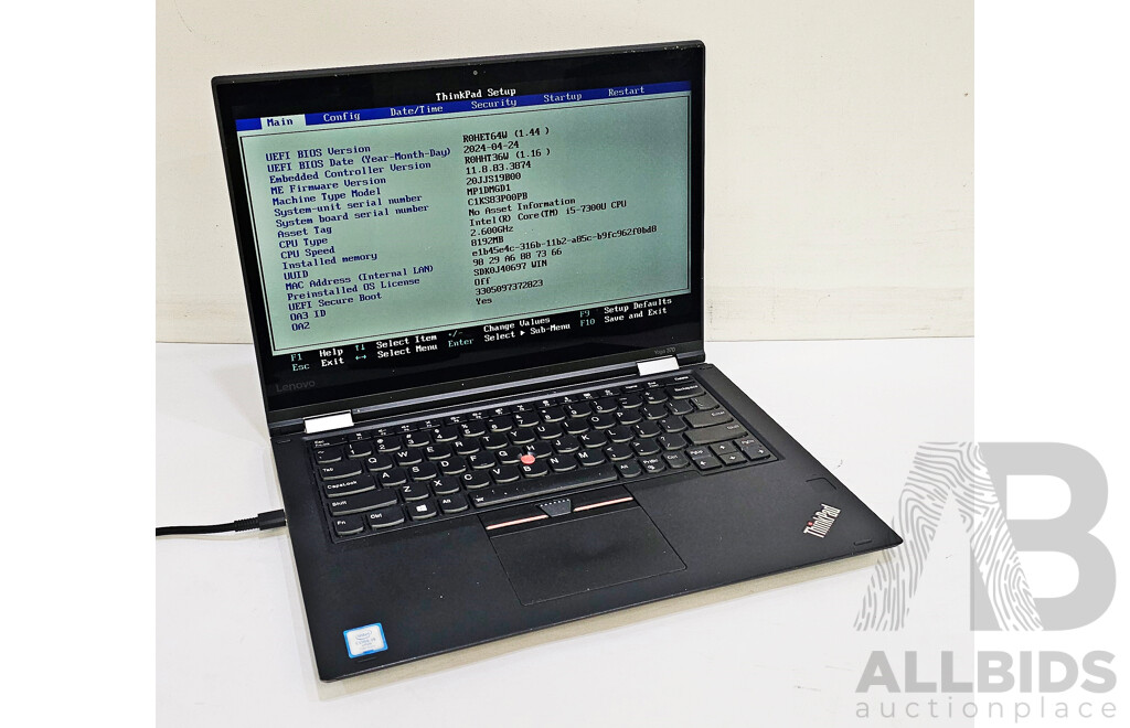 Lenovo Thinkpad 370 Yoga Intel Core I5 (7300U) 2.60GHz-3.50GHz 2-Core CPU 13.3-Inch 2 in 1 Laptop