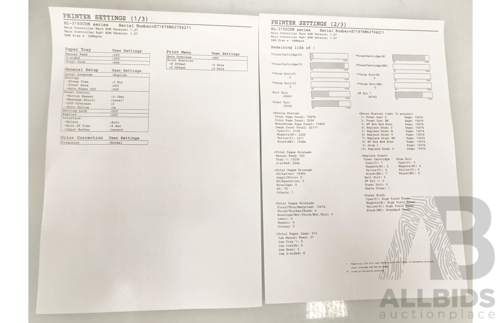 Brother (HL-3150CDN) Colour Laser Printer