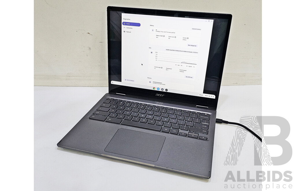 Acer (CP713-2w-30YK) Spin 713 10th Gen Intel Core I3 (10110U) 2.10GHz-4.10GHz 2-Core CPU 13.5-Inch Chromebook