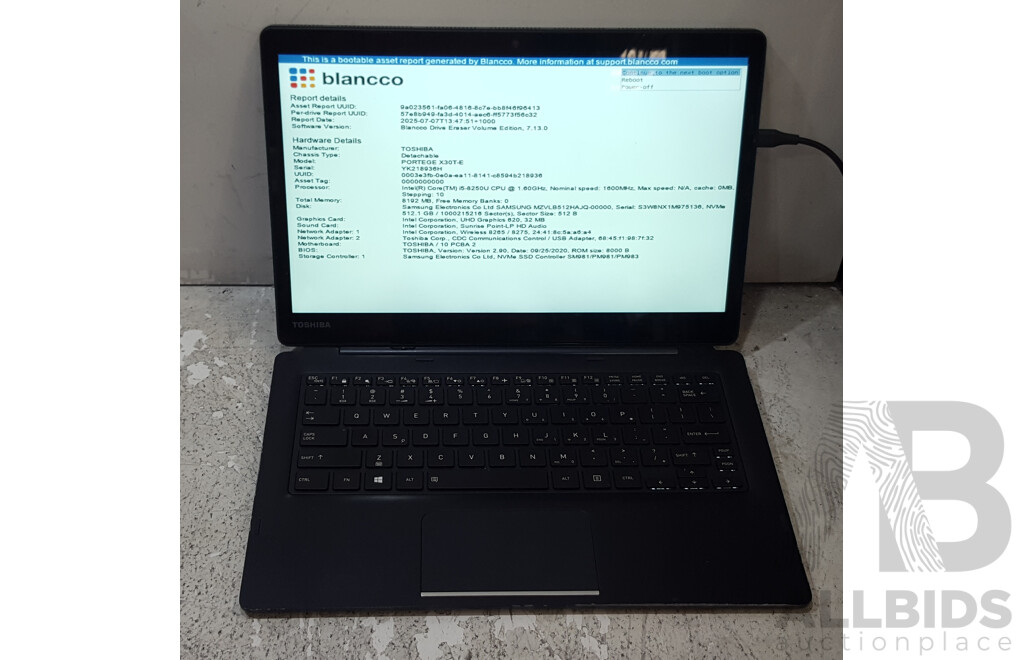 1661826 · Toshiba Portege X30T-E Intel Core i5 (8250U) 1.60GHz-3.40GHz 4-Core CPU 13.3-Inch Touchscreen Detachable Laptop