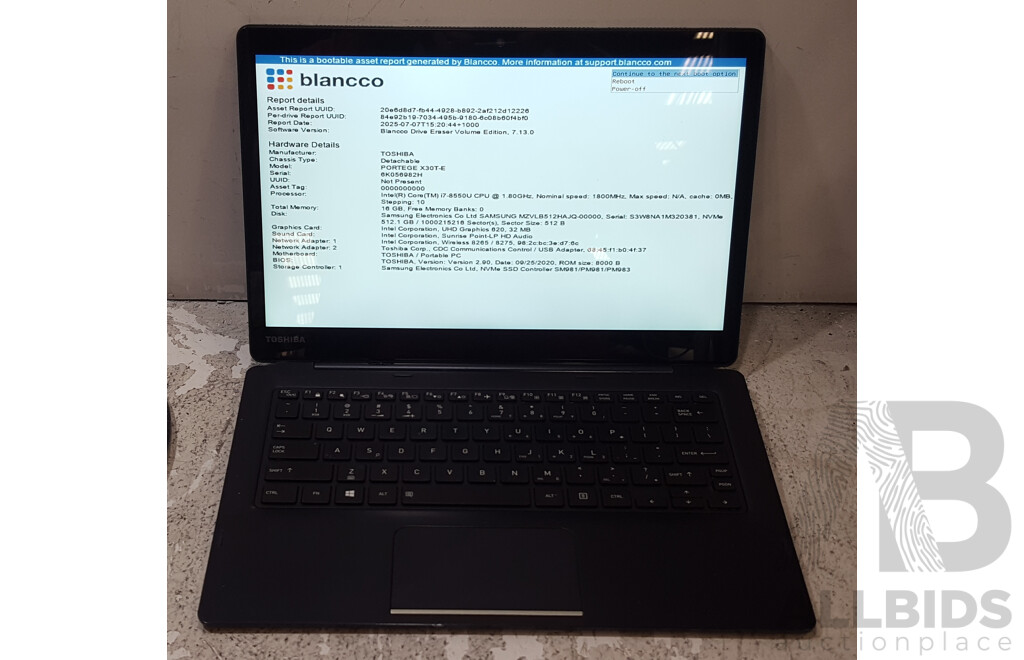 1661825 · Toshiba Portege X30T-E Intel Core i7 (8550U) 1.80GHz-4.00GHz 4-Core CPU 13.3-Inch Touchscreen Detachable Laptop