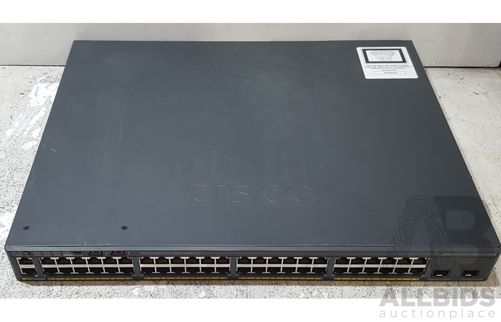 Cisco (WS-C2960X-48LPD-L) Catalyst 2960-X Series 48-Port Gigabit PoE+ Switch