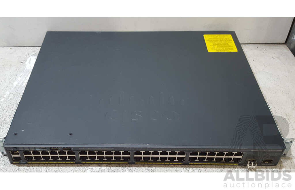 Cisco (WS-C2960X-48LPD-L) Catalyst 2960-X Series 48-Port Gigabit PoE+ Switch