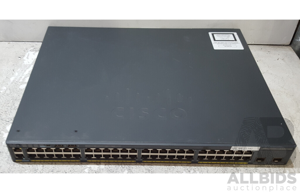 Cisco (WS-C2960X-48LPD-L) Catalyst 2960-X Series 48-Port Gigabit PoE+ Switch