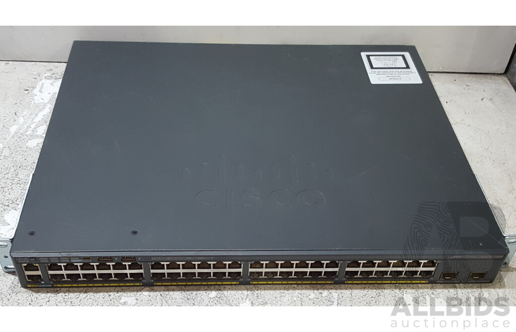 Cisco (WS-C2960X-48LPD-L) Catalyst 2960-X Series 48-Port Gigabit PoE+ Switch