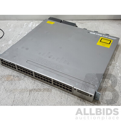 Cisco (WS-C3850-48F-S) Catalyst 3850 48 PoE+ 48-Port Gigabit Switch