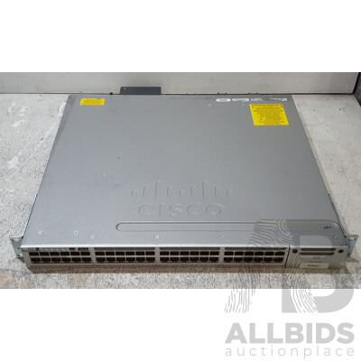 Cisco (WS-C3850-48F-S) Catalyst 3850 48 PoE+ 48-Port Gigabit Switch
