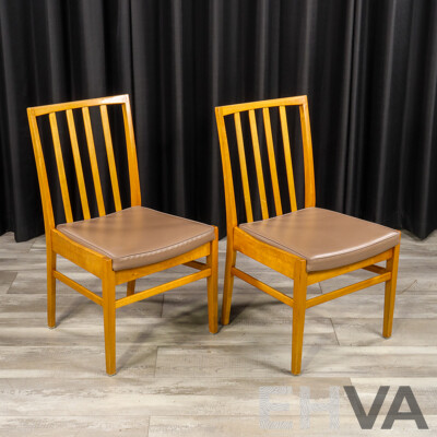 Pair of Maple Splat Back Dining Chairs by Fred Ward for Kees Westra