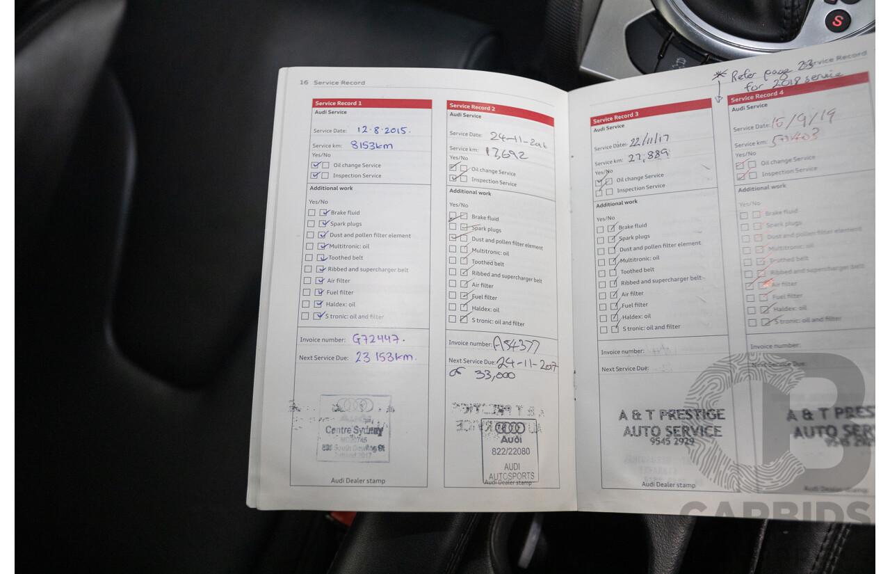 6/2014 Audi TT S-Line 2.0 TFSI Quattro (AWD) 8J MY14 2D Coupe Glacier White Turbo (155kw) 2.0L