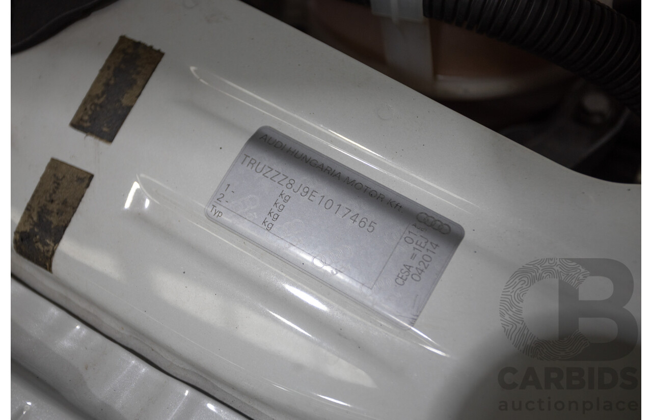 6/2014 Audi TT S-Line 2.0 TFSI Quattro (AWD) 8J MY14 2D Coupe Glacier White Turbo (155kw) 2.0L