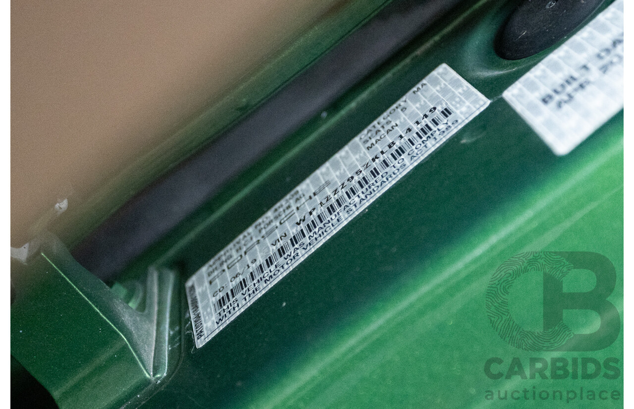 6/2019 Porsche Macan (AWD) 95B MY19 4D Wagon Mamba Green Metallic Turbo 2.0L