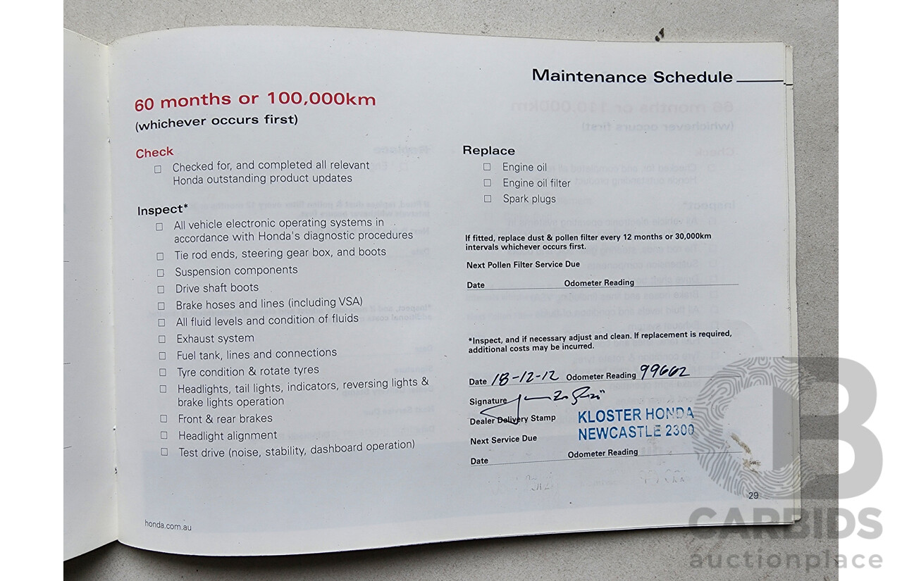 8/2008 Honda Accord EURO Luxury 10 4d Sedan Red 2.4L