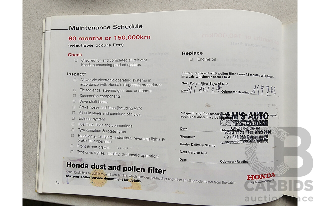 8/2008 Honda Accord EURO Luxury 10 4d Sedan Red 2.4L