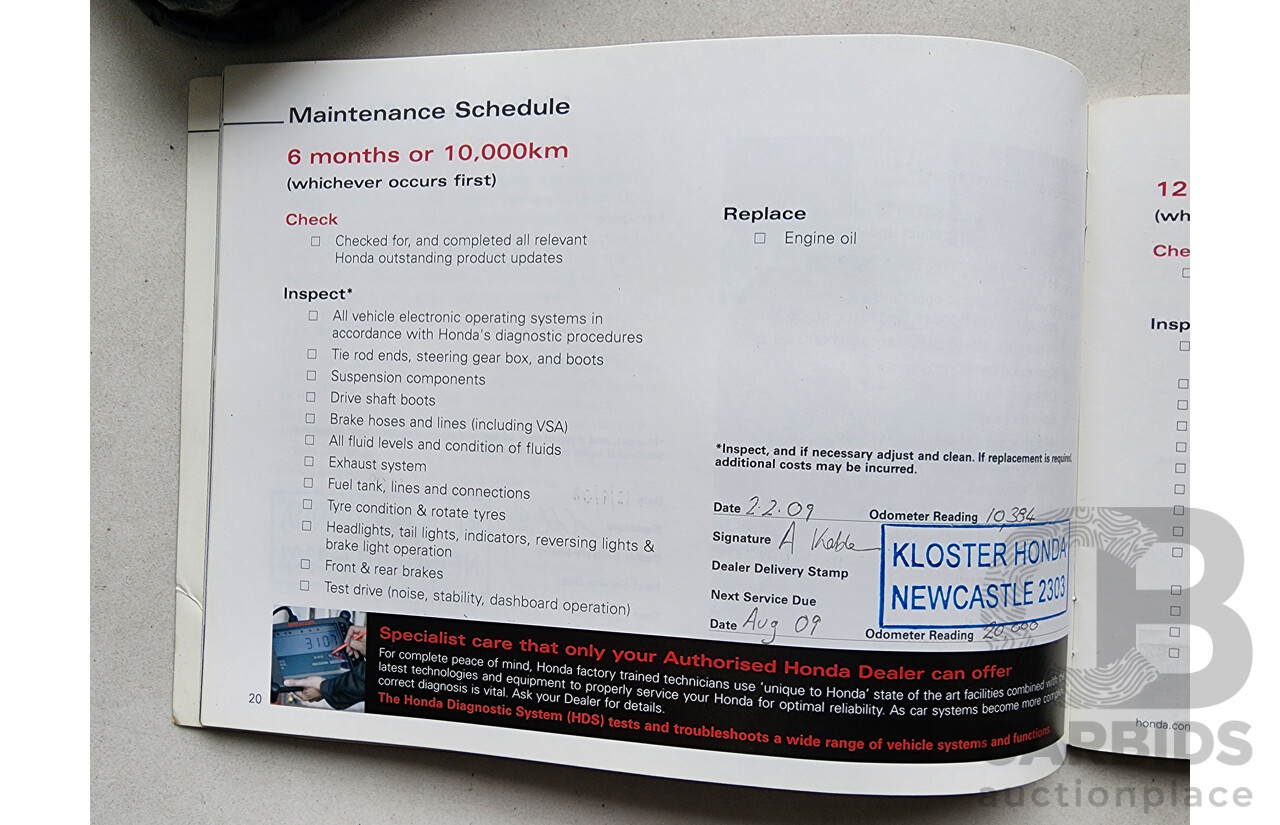 8/2008 Honda Accord EURO Luxury 10 4d Sedan Red 2.4L