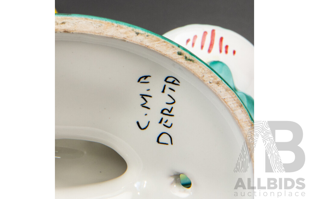 Pair of Italian Majolica Candle Sticks