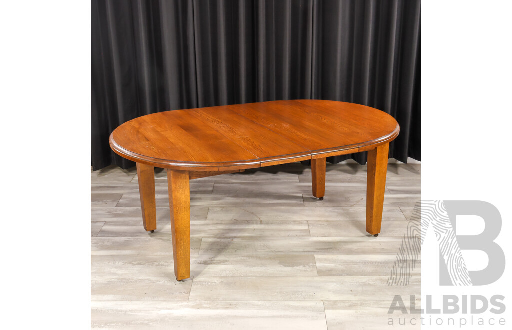 Arts and Crafts Oak Seven Piece Dining Suite