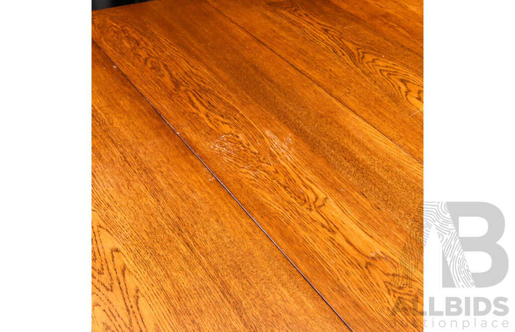 Arts and Crafts Oak Seven Piece Dining Suite