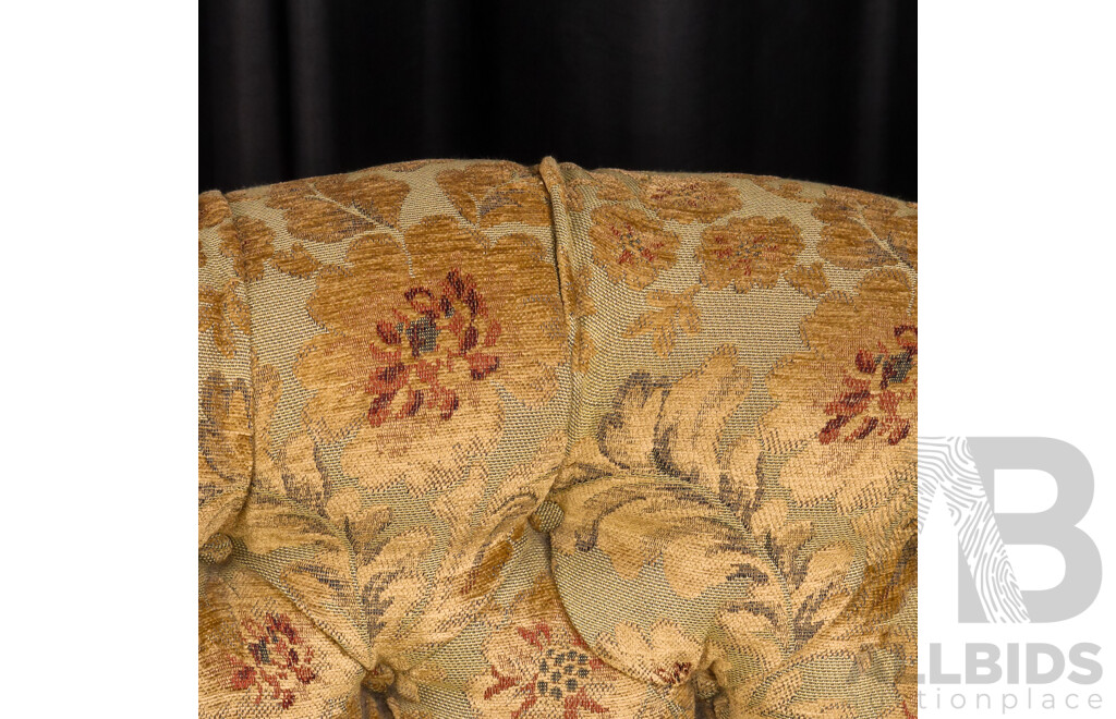 Good Art Deco Buttoned Back Settee with Needle Point Upholstery