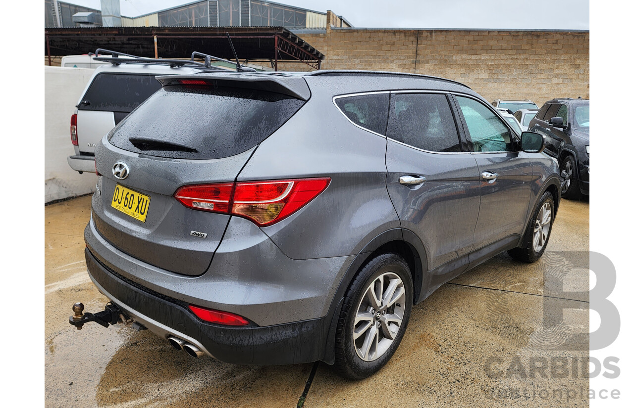 11/2012 Hyundai Santa Fe Elite CRDi (4x4) DM 4d Wagon Silver 2.2L