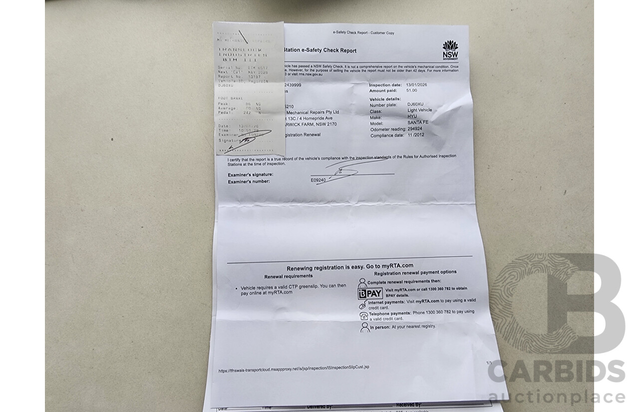 11/2012 Hyundai Santa Fe Elite CRDi (4x4) DM 4d Wagon Silver 2.2L