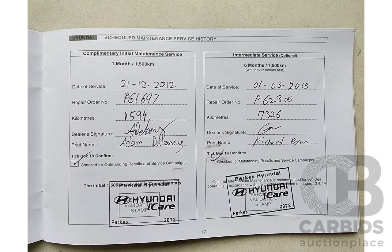 11/2012 Hyundai Santa Fe Elite CRDi (4x4) DM 4d Wagon Silver 2.2L