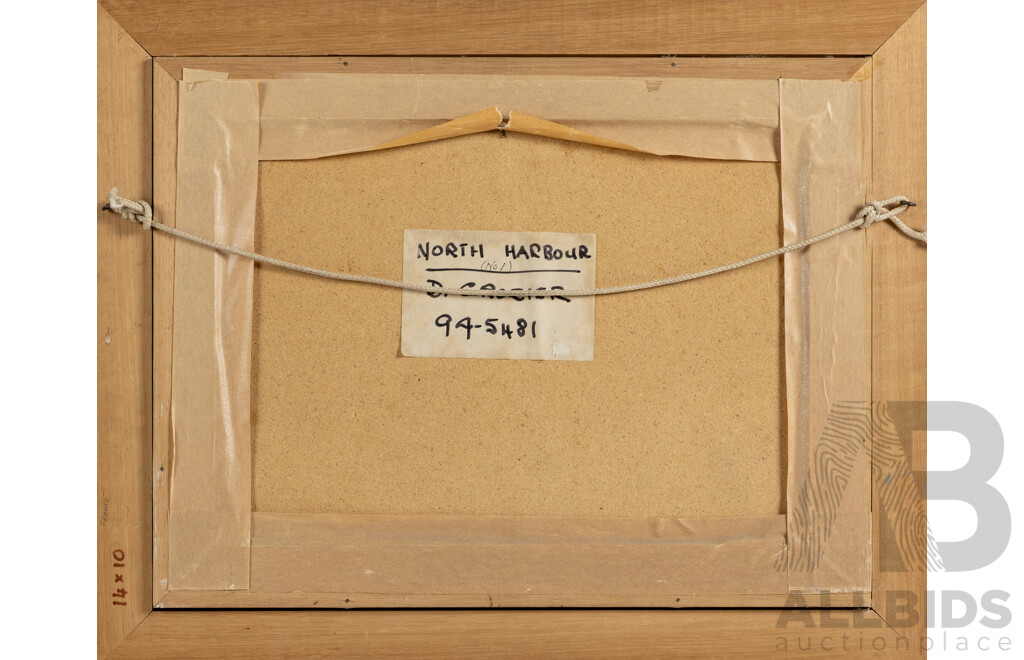 D. Crozier, (20th Century, Australian), North Harbour, Original Vintage Oil on Board, 40 x 50 cm (frame)