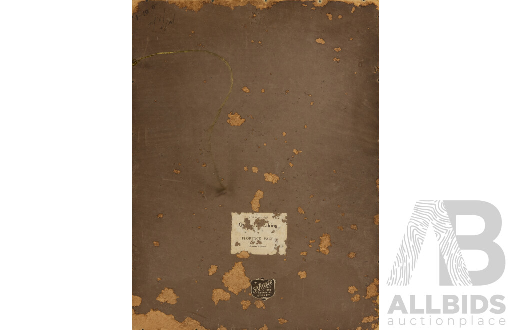 Reginald Green (20th Century, Australian, 1884-1971), Feathers Hotel, Ludlow, Wonderful Antique Etching on White Wove Paper, 42 x 32 cm (frame)