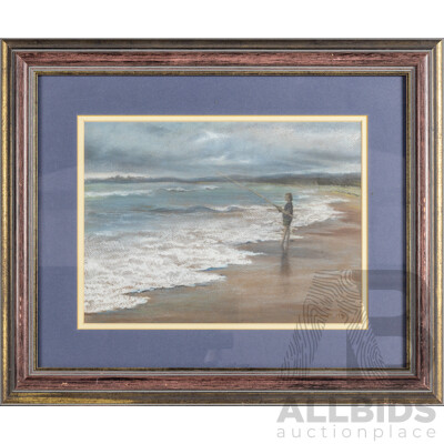 Eunice Steinhardt, (20th Century, Australian), Gone Fishin', Original Pastel, 37 X 44 Cm (frame)