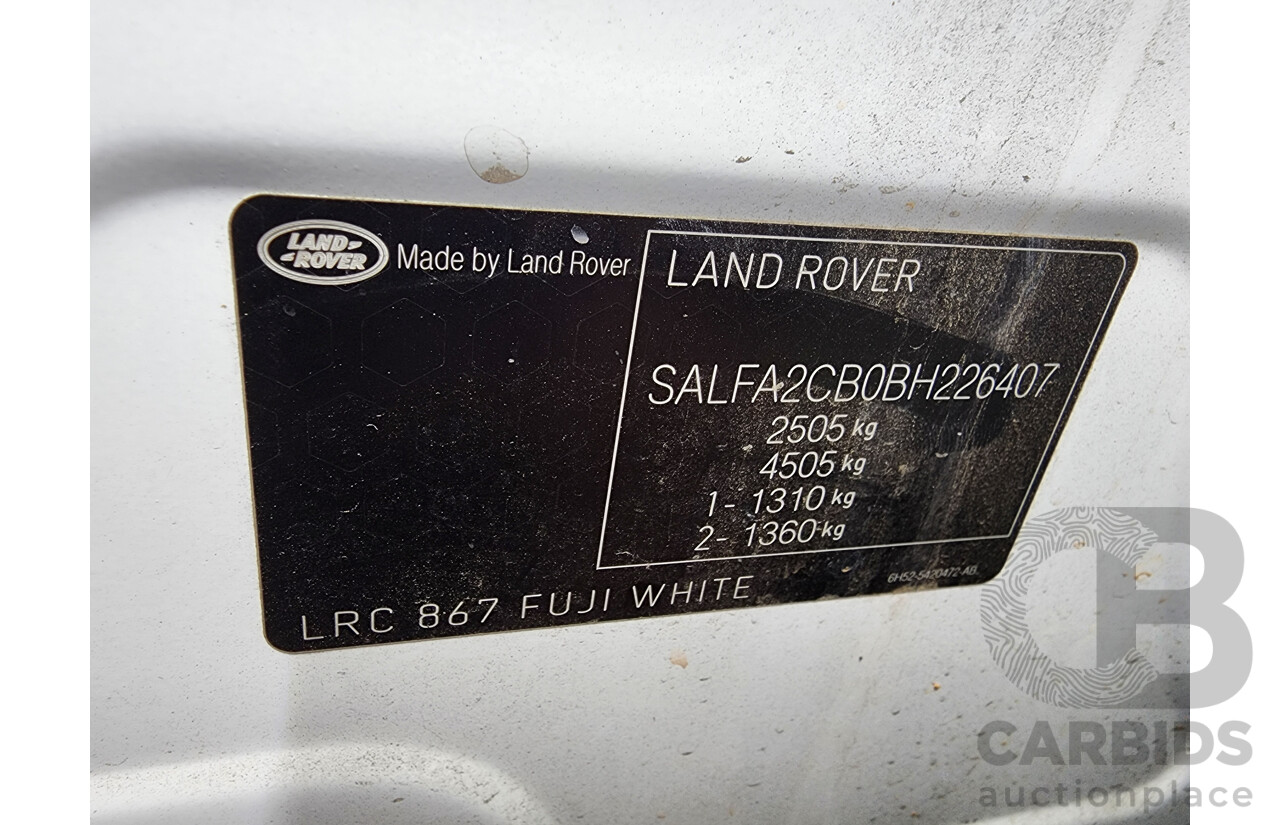 1/2011 Land Rover Freelander 2 TD4 (4x4) LF MY11 4d Wagon White 2.2L