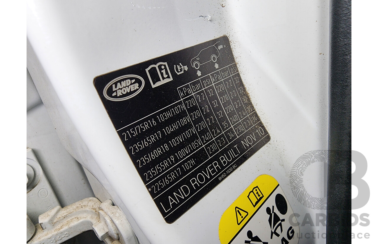 1/2011 Land Rover Freelander 2 TD4 (4x4) LF MY11 4d Wagon White 2.2L