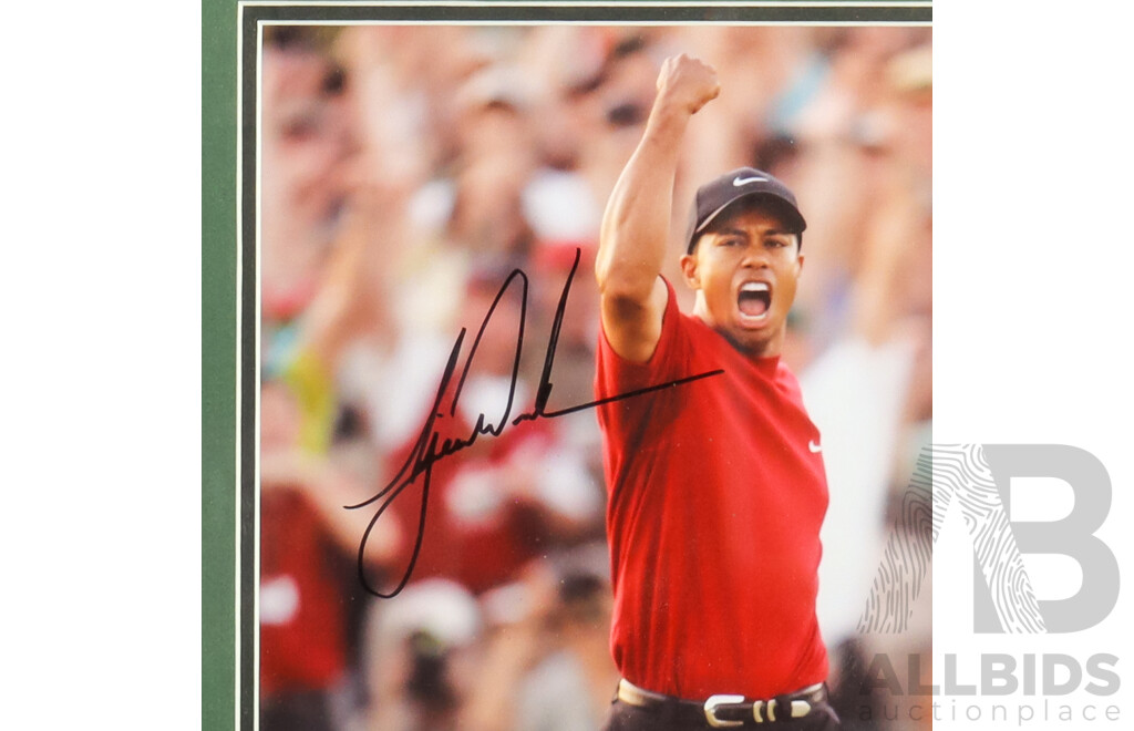 Framed Eldrick 'Tiger' Woods Signed Photo Montage
