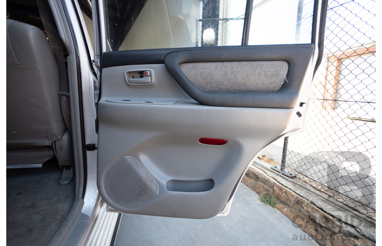 10/2002 Toyota Landcruiser GXL (4x4) FZJ105R 4D Warm Silver Metallic V8 4.7L - 8 Seater