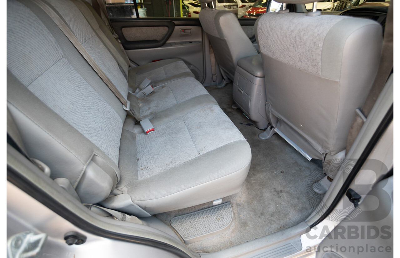 10/2002 Toyota Landcruiser GXL (4x4) FZJ105R 4D Warm Silver Metallic V8 4.7L - 8 Seater