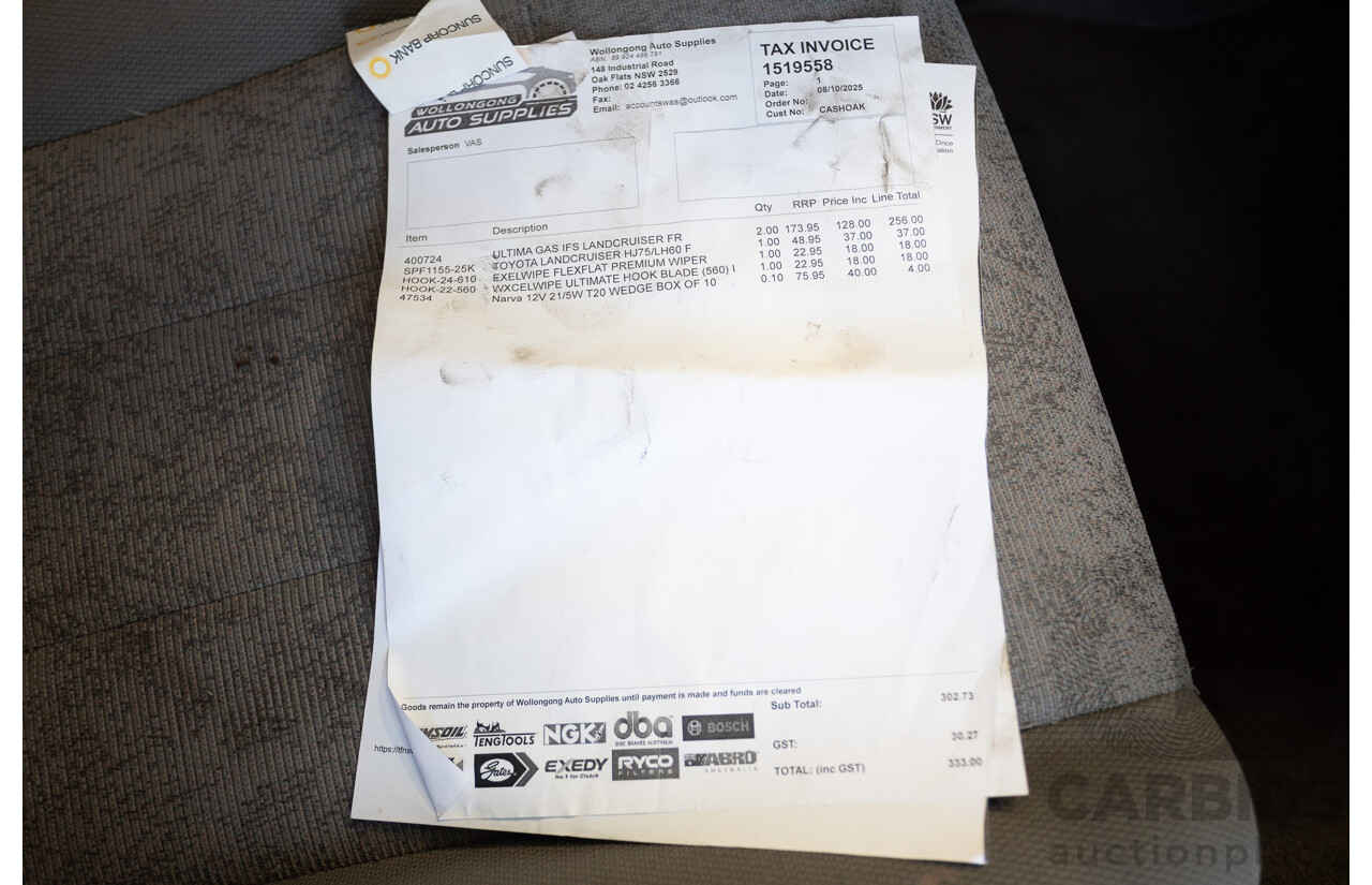 10/2002 Toyota Landcruiser GXL (4x4) FZJ105R 4D Warm Silver Metallic V8 4.7L - 8 Seater