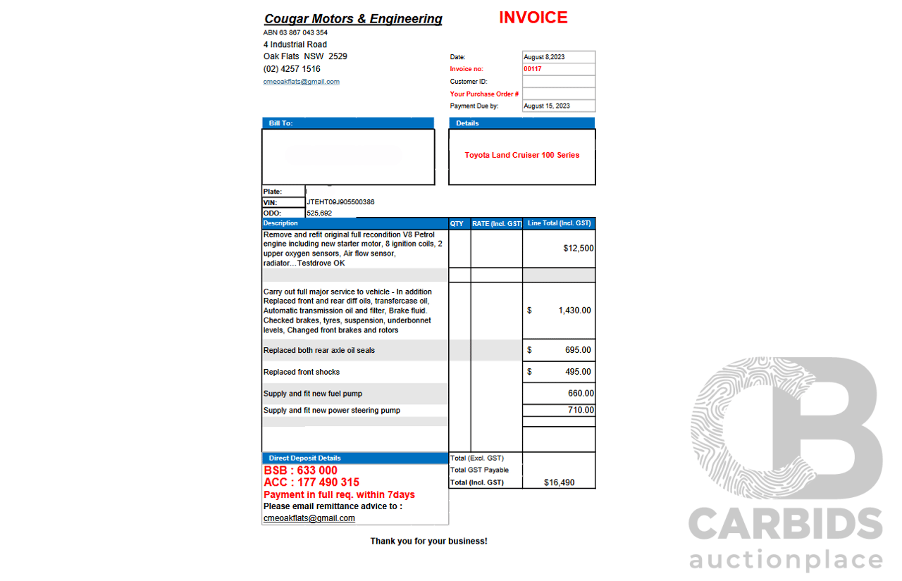 10/2002 Toyota Landcruiser GXL (4x4) FZJ105R 4D Warm Silver Metallic V8 4.7L - 8 Seater