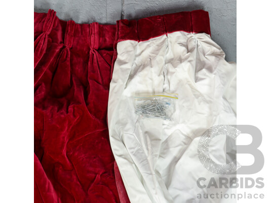 Set of Four Plush Velvet Curtains