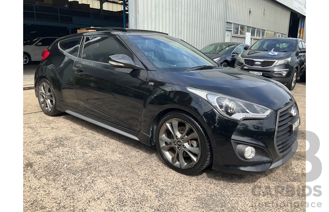 8/2015 Hyundai Veloster SR Turbo FS4 SERIES 2 3d Coupe Phantom Black Pearl Turbo 1.6L