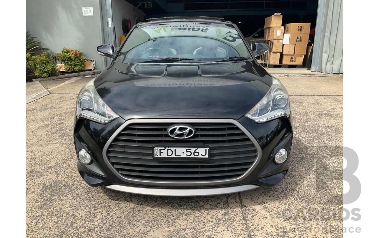 8/2015 Hyundai Veloster SR Turbo FS4 SERIES 2 3d Coupe Phantom Black Pearl Turbo 1.6L