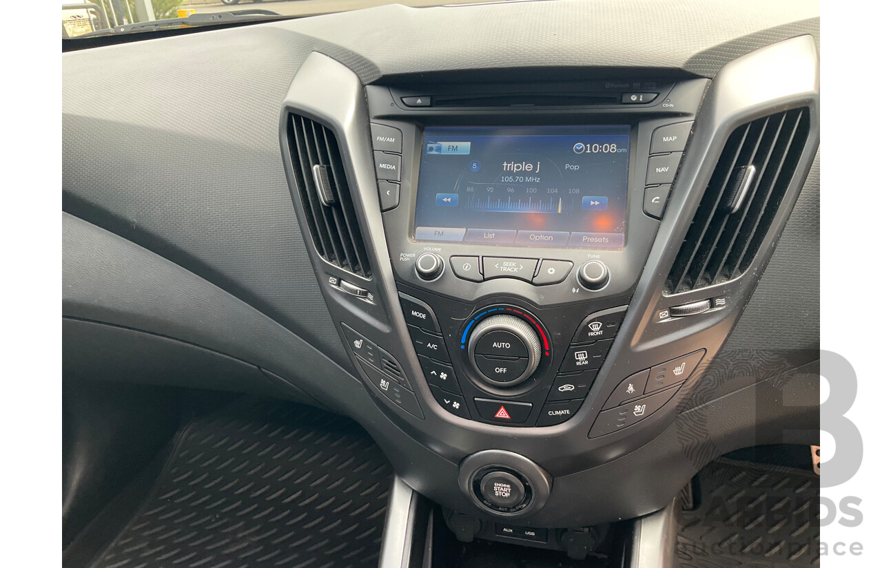 8/2015 Hyundai Veloster SR Turbo FS4 SERIES 2 3d Coupe Phantom Black Pearl Turbo 1.6L