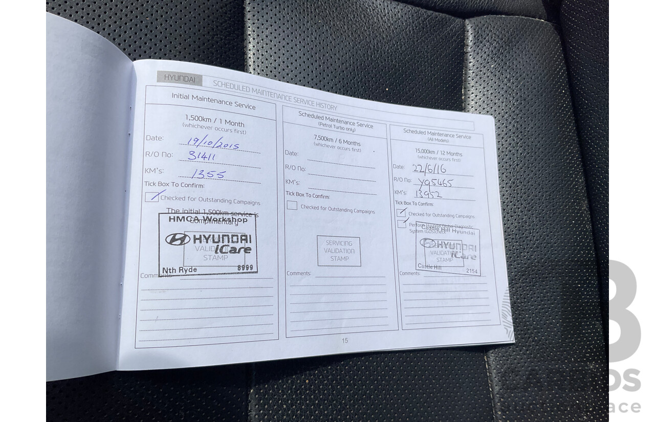 8/2015 Hyundai Veloster SR Turbo FS4 SERIES 2 3d Coupe Phantom Black Pearl Turbo 1.6L