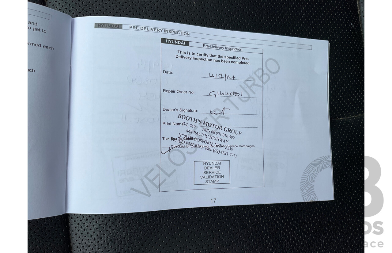 1/2014 Hyundai Veloster SR Turbo FS MY13 3d Coupe Veloster Red Turbo 1.6L