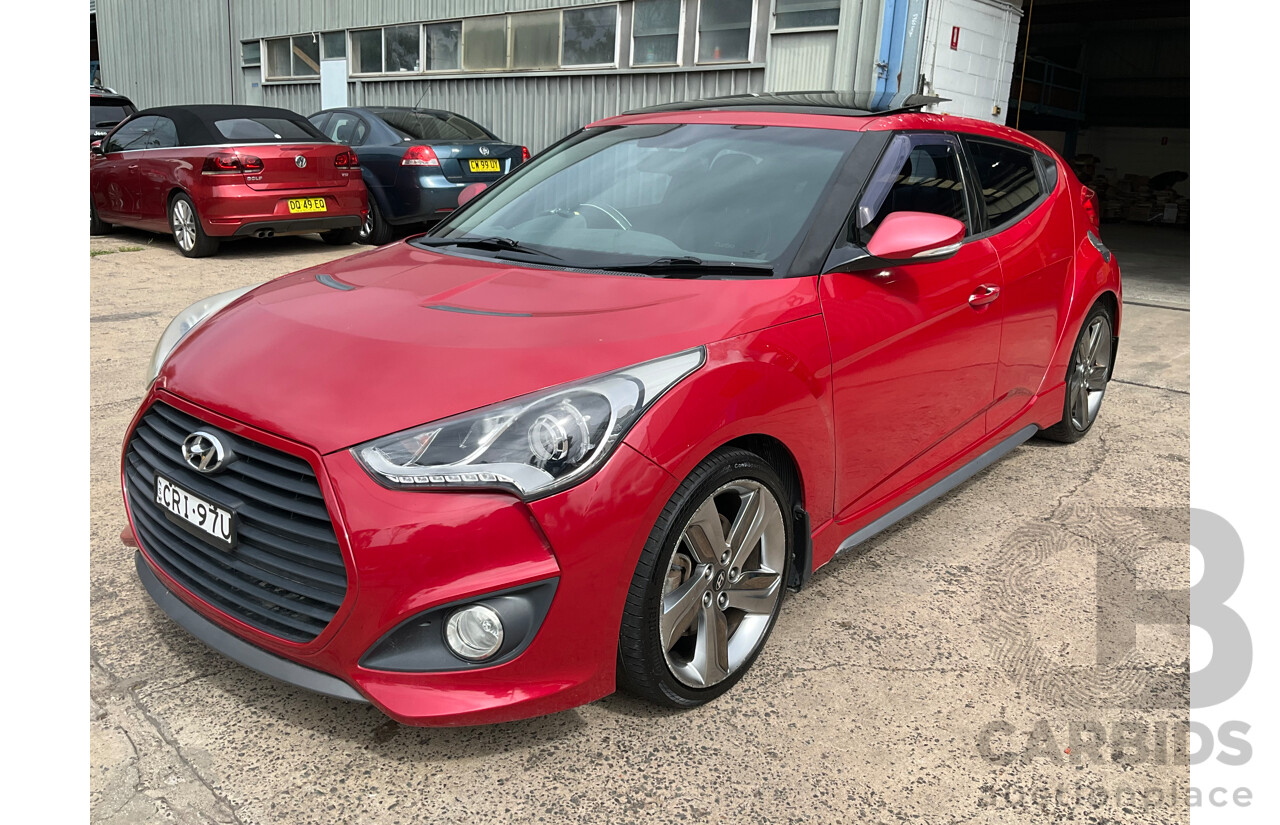 1/2014 Hyundai Veloster SR Turbo FS MY13 3d Coupe Veloster Red Turbo 1.6L