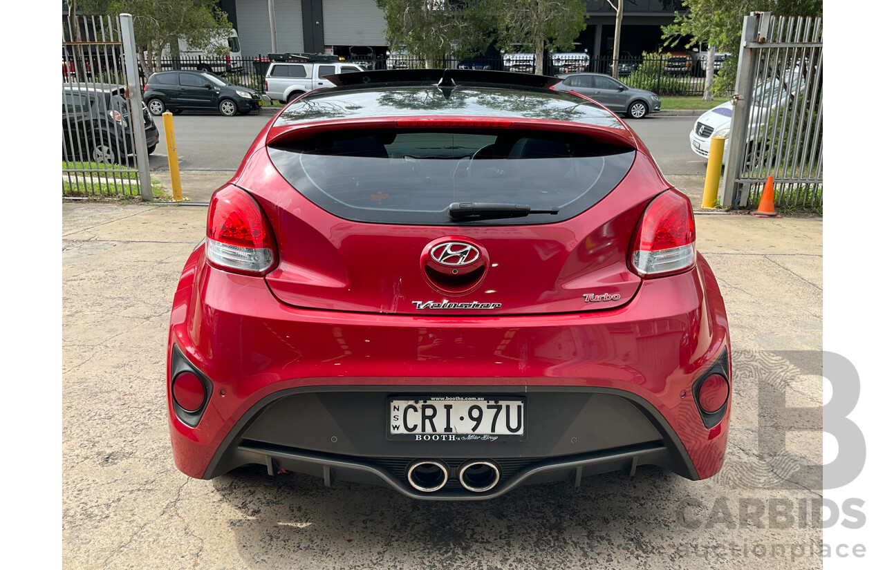 1/2014 Hyundai Veloster SR Turbo FS MY13 3d Coupe Veloster Red Turbo 1.6L