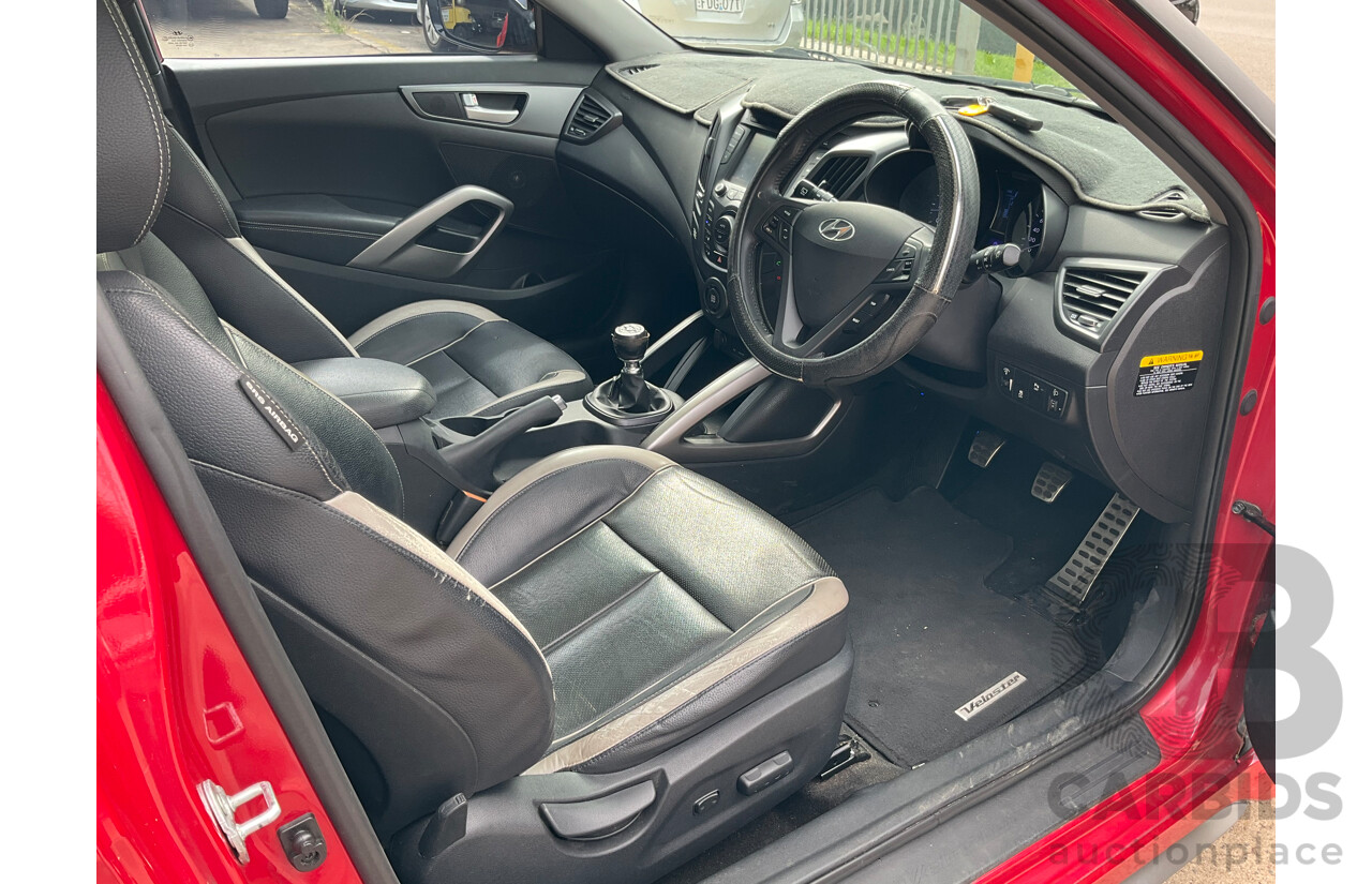 1/2014 Hyundai Veloster SR Turbo FS MY13 3d Coupe Veloster Red Turbo 1.6L